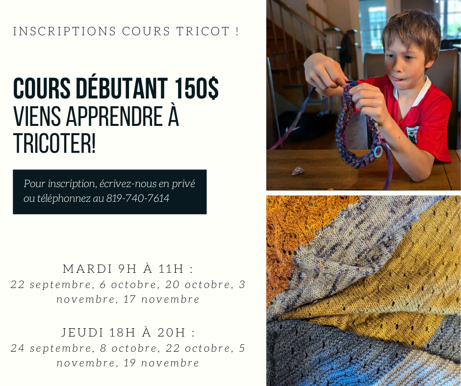Cours de tricot pour débutants aux Mains Filées